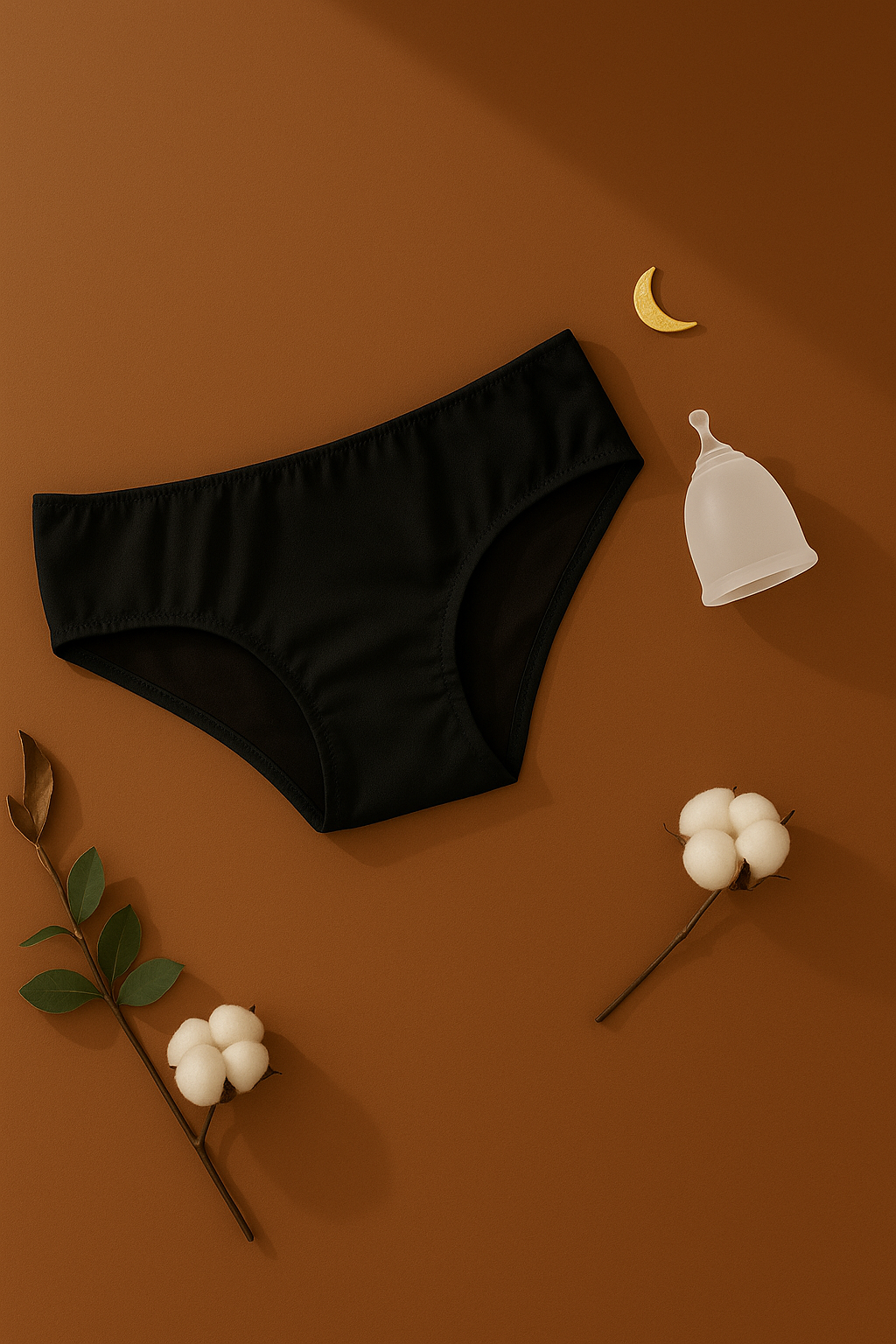 Culotte menstruelle Moony Africa, en coton doux et respirant, conçue pour un confort optimal pendant les règles. 